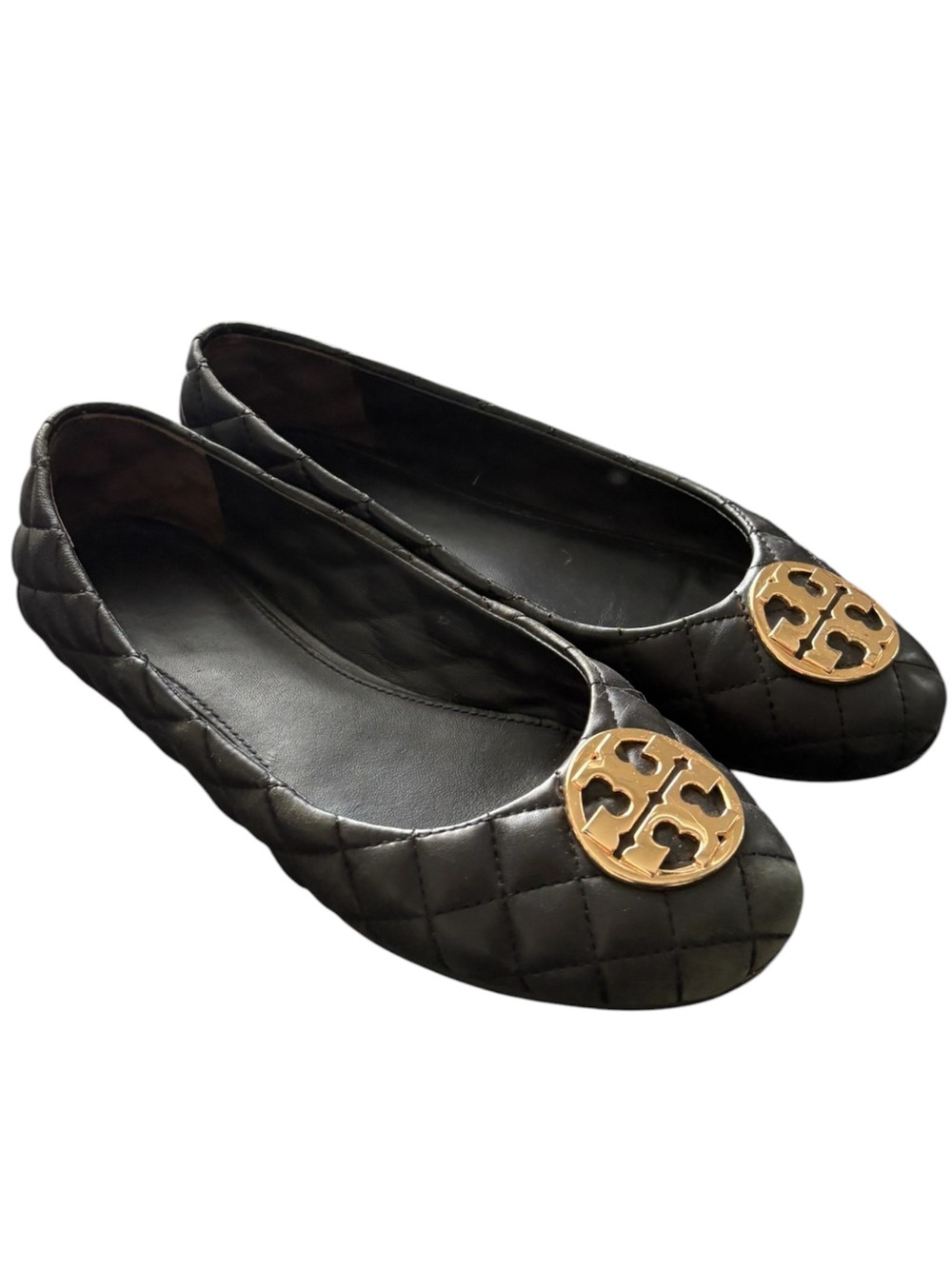 Tory Burch Quilted Leather Chelsea Ballet Flats Size 7.5